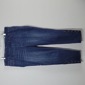 Chico's Button hem pull on jegging ankle jeans size 2.5= 14 36x27